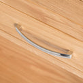 Abbey Light Oak Console Table - Close up of drawer handle