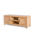 The Abbey Light Oak Large TV Stand - Side view