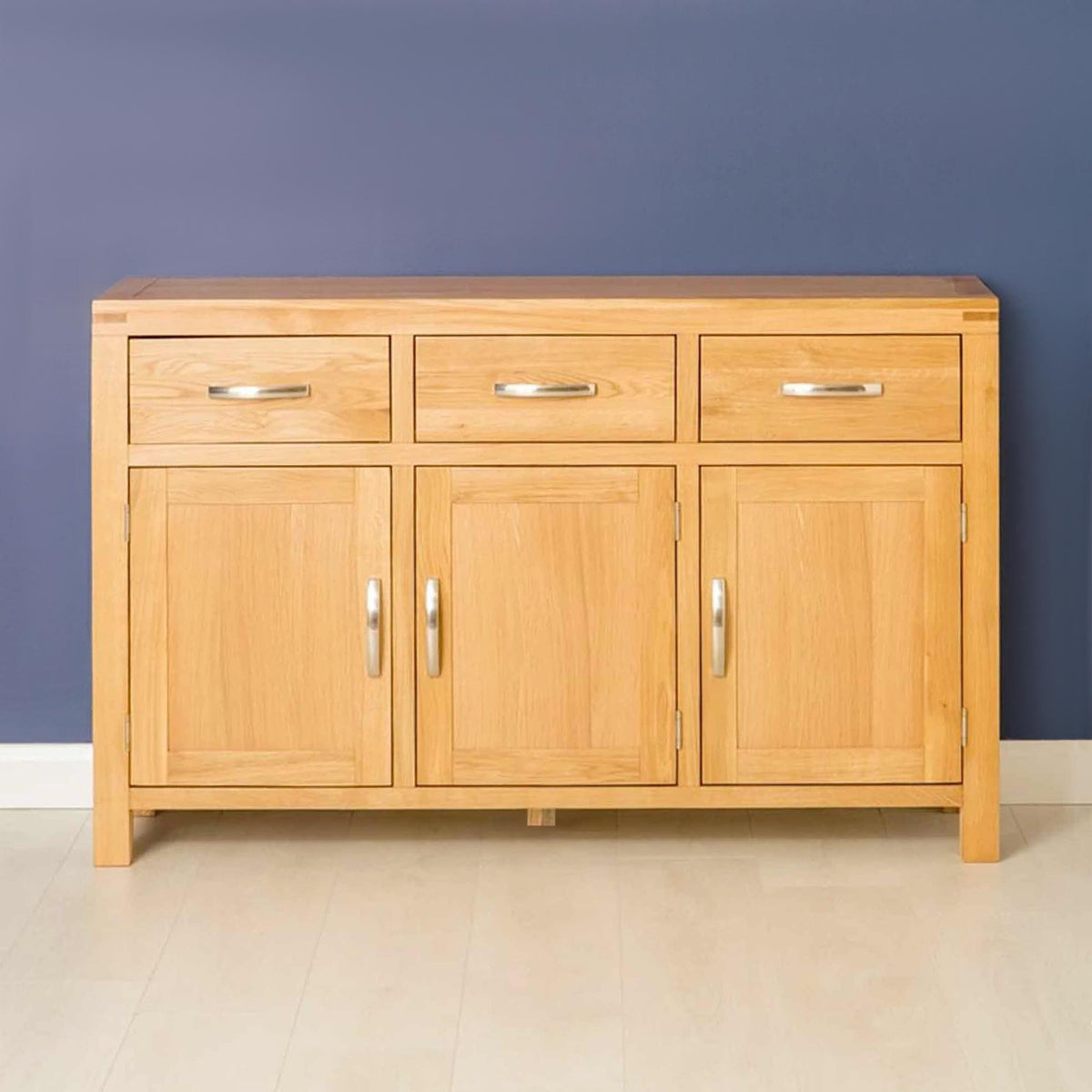 Abbey Light Oak Large Sideboard - Lifestyle Front view
