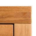  Abbey Light Oak Small Sideboard Cabinet  - Close up of front top corner tenon joint