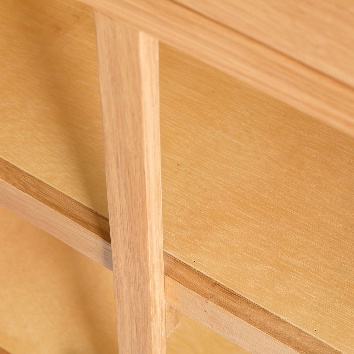  Abbey Light Oak Small Sideboard Cabinet  - Close up of inside sideboard shelves