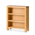 Abbey Light Oak Low Bookcase - Side view