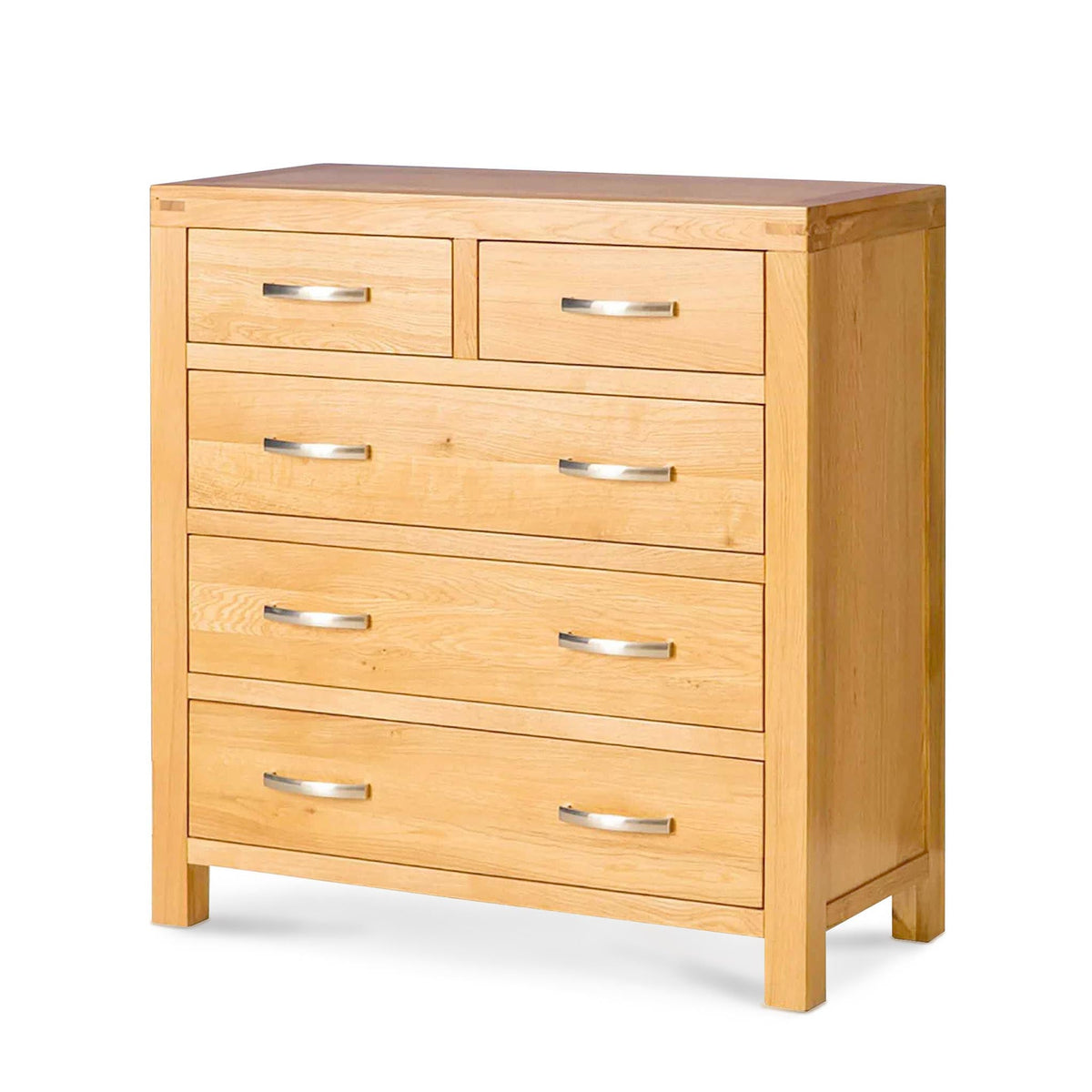 Abbey Light Oak Chest of Drawers - Side view