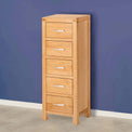 Abbey Light Oak Tallboy Chest of Drawers - Lifestyle