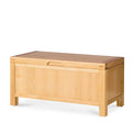 Abbey Light Oak Blanket Box - Side view