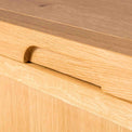 Lid handle view of the Abbey Light Oak Storage Chest by Roseland Furniture