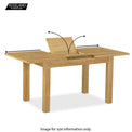 Hampshire Oak Small Extending Table - Showing Opening Mechanism