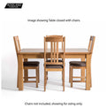 Hampshire Oak Small Extending Dining Table -  Showing closed table with chairs around