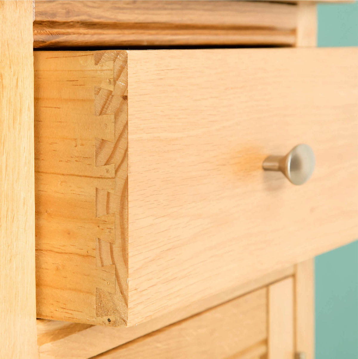 Hampshire Oak Bedside Side Table drawer dovetail joint