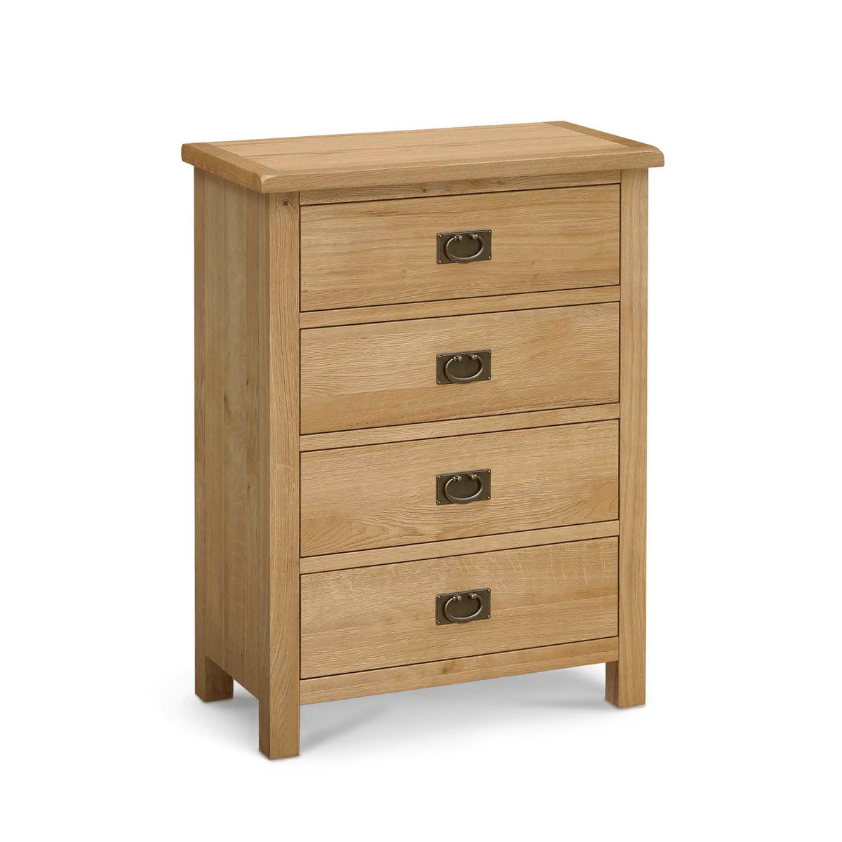 Surrey Oak waxed 4 drawer chest of drawers by Roseland Furniture