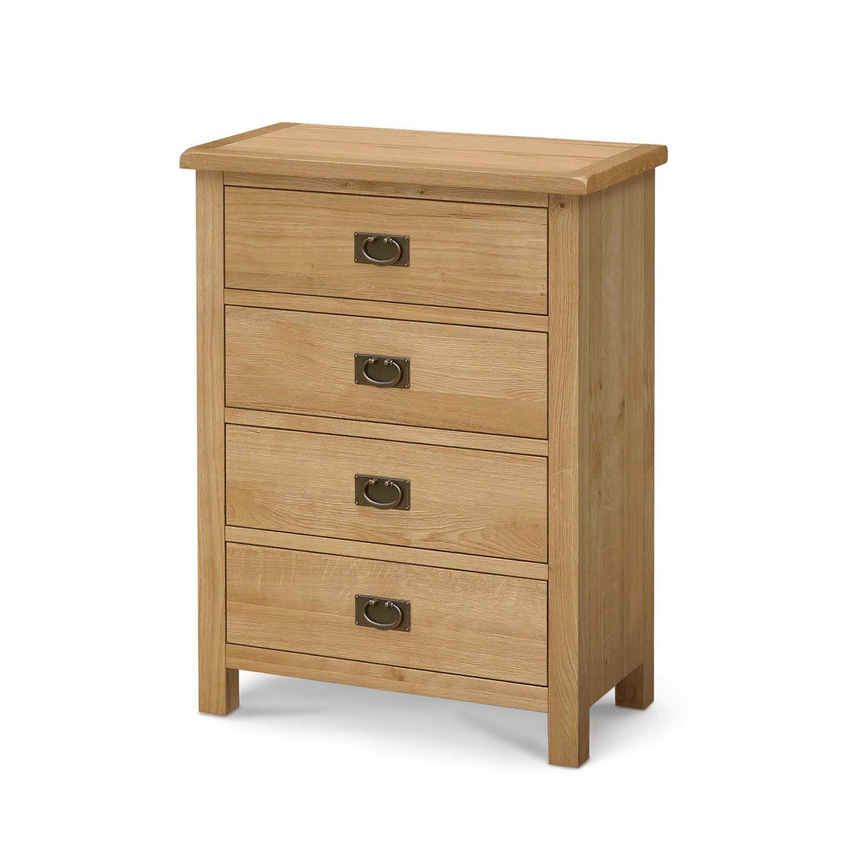Surrey Oak waxed 4 drawer chest of drawers