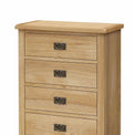 Surrey Oak 5 Wide Drawer Chest