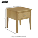 Alba Oak Lamp Table - Size guide