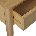 Alba Oak Lamp Table top front corner view