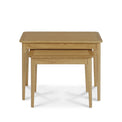 Alba Oak Nest of Tables - Front view when nested