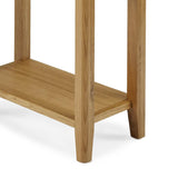 Alba Oak Telephone Table - Close up of lower shelf and legs