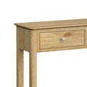 Alba Oak Console Table - Close up of top drawer