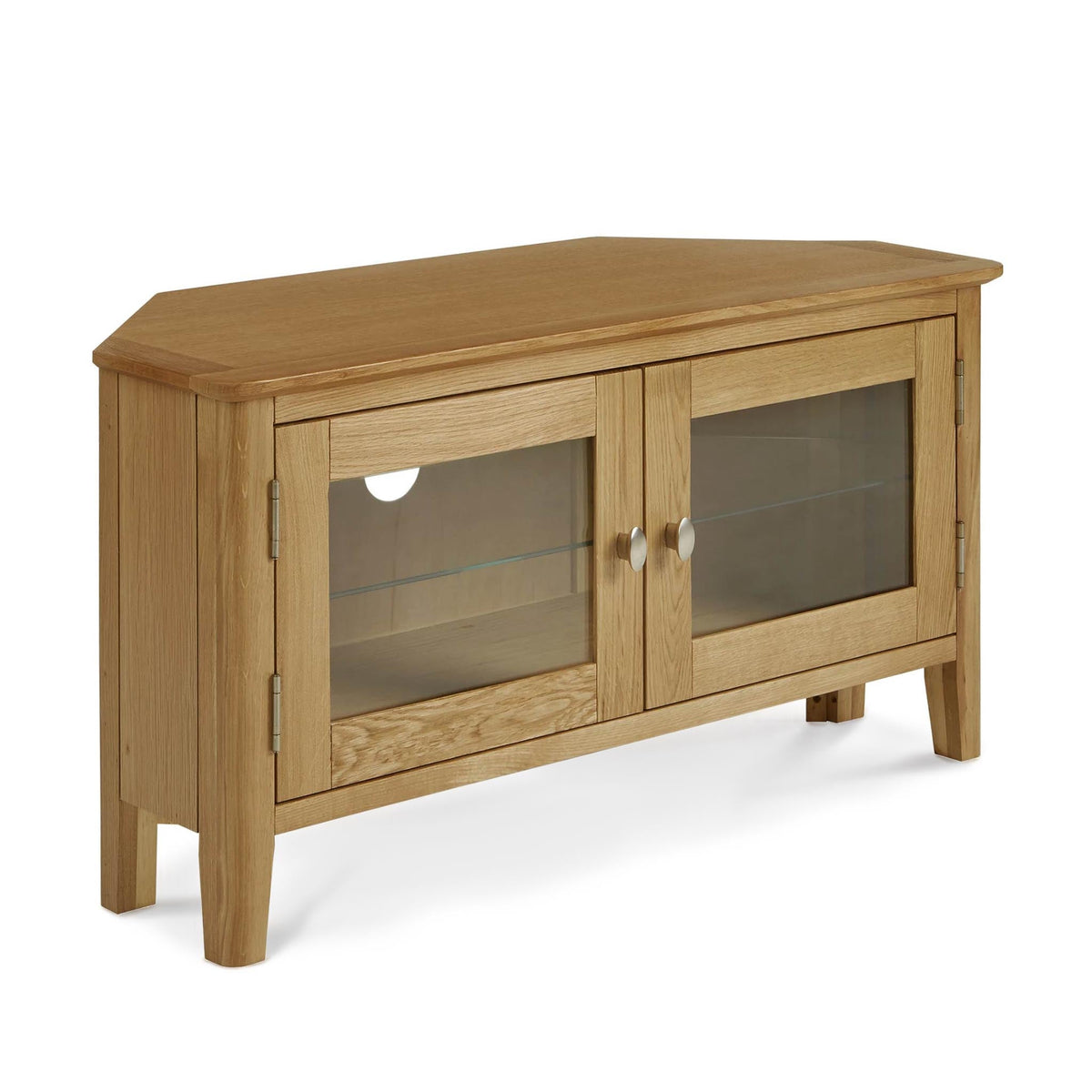 Alba Oak Corner TV Stand by Roseland Furniture