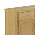 Alba Oak Small Sideboard - Close up of top of sideboard