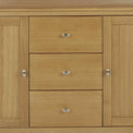 Alba Oak Large Sideboard - Close up of central drawers