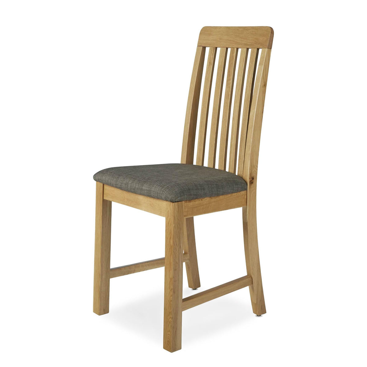 Alba Oak Slatted Dining Chair - Angled view