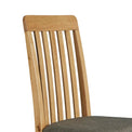 Alba Oak Slatted Dining Chair - Close up of back