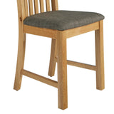 Alba Oak Slatted Dining Chair - Close up of base of chair