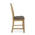 Alba Oak Slatted Dining Chair - Side on view