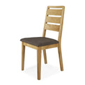 Alba Oak Ladder Back Dining Chair - Angled view