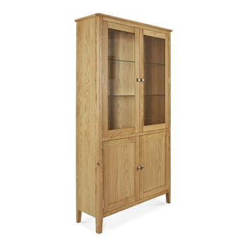 Alba Oak Display Cabinet