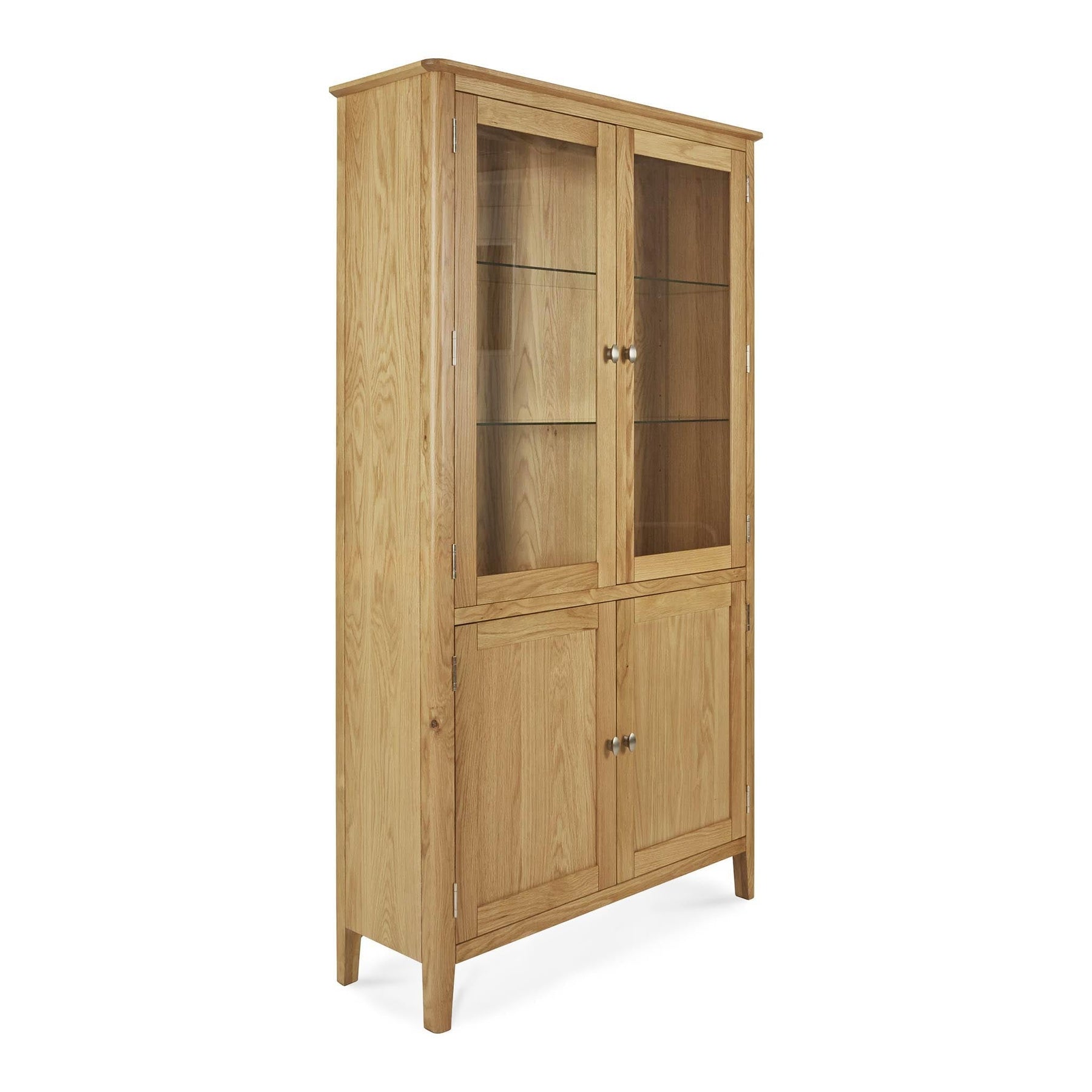 Alba Oak Display Cabinet Unit by Roseland Furniture