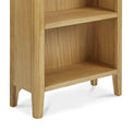 Alba Oak Small Bookcase -Close up of base of bookcase
