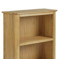 Alba Oak Small Bookcase -Close up of top of bookcase
