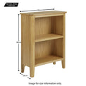Alba Oak Small Bookcase - Size guide