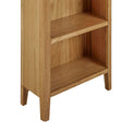 Alba Oak Slim Bookcase - Close up of base of bookcase