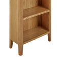 Alba Oak Slim Bookcase - Close up of base of bookcase