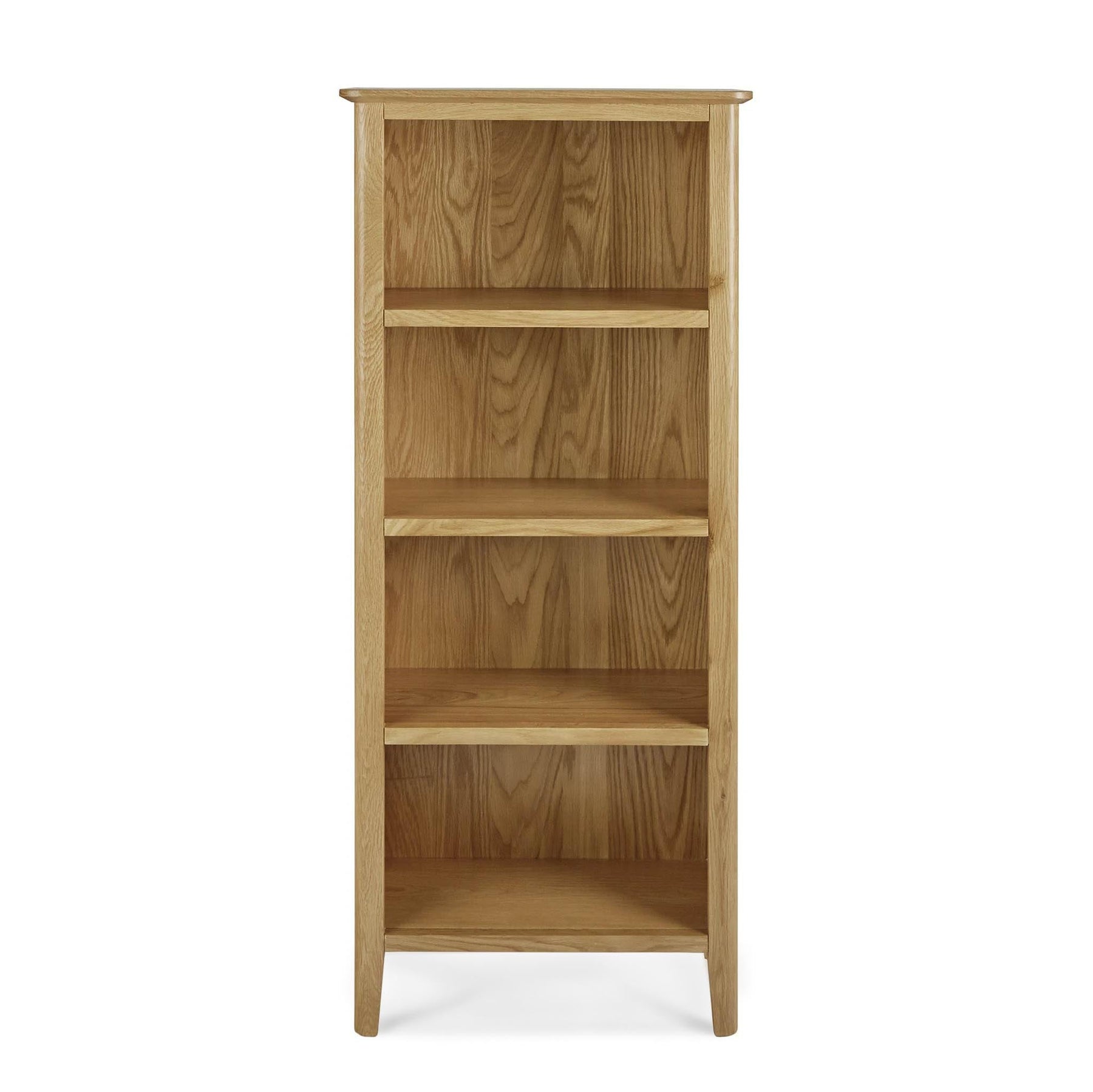 Alba Oak Slim Bookcase - Front view