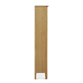 Alba Oak Slim Bookcase - Side on view