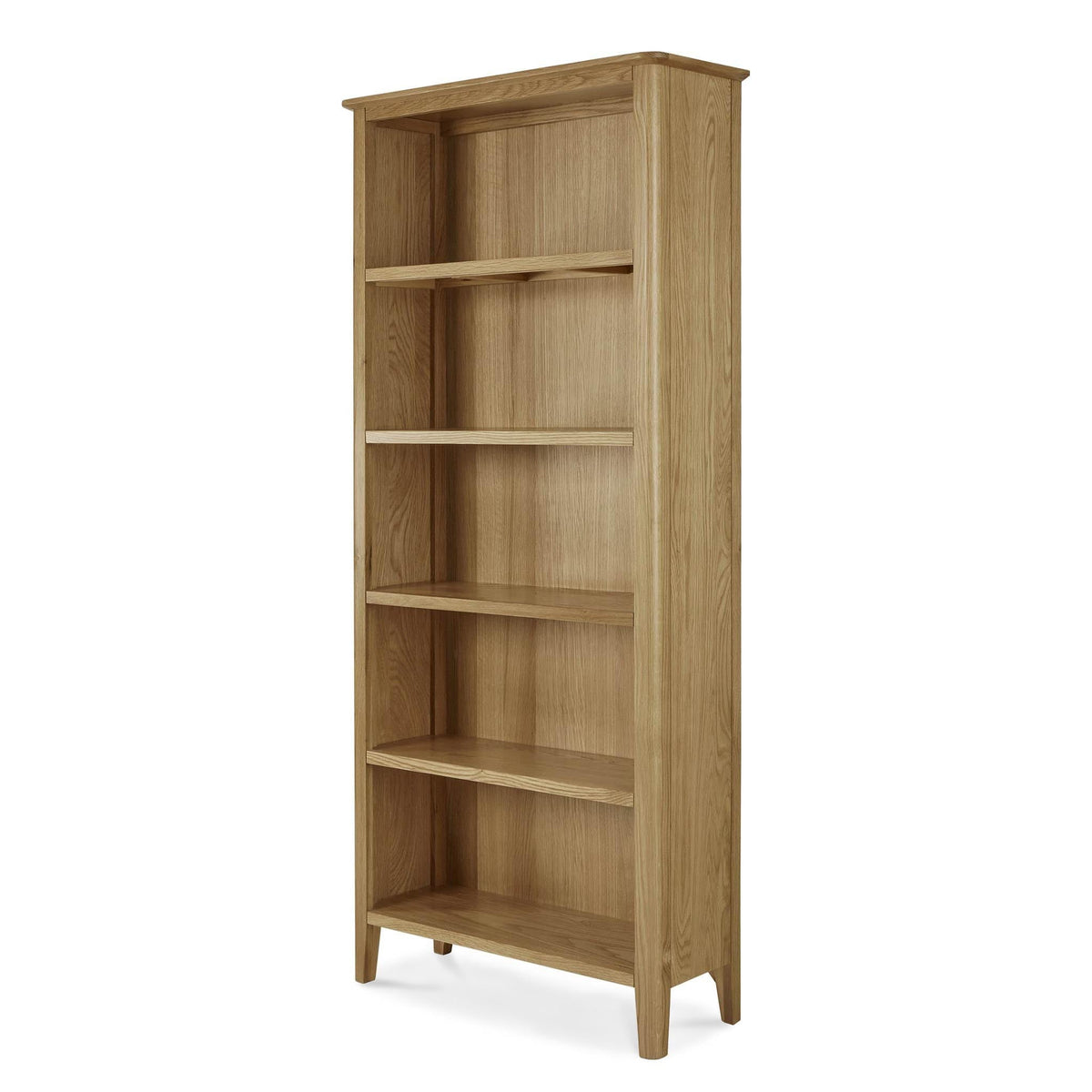 Alba Oak Large Bookcase - Side view
