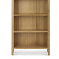 Alba Oak Large Bookcase - Close up of bottom of bookcase