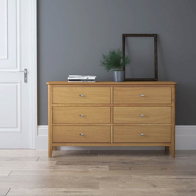 Alba Oak 6 Drawer Chest