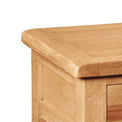 Sidmouth Lamp Table With Drawer - Close Up of Oak Top