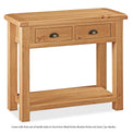 Sidmouth Oak Console Table - With Handle information