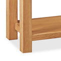 Sidmouth Oak Console Table - Close Up of Lower Shelf