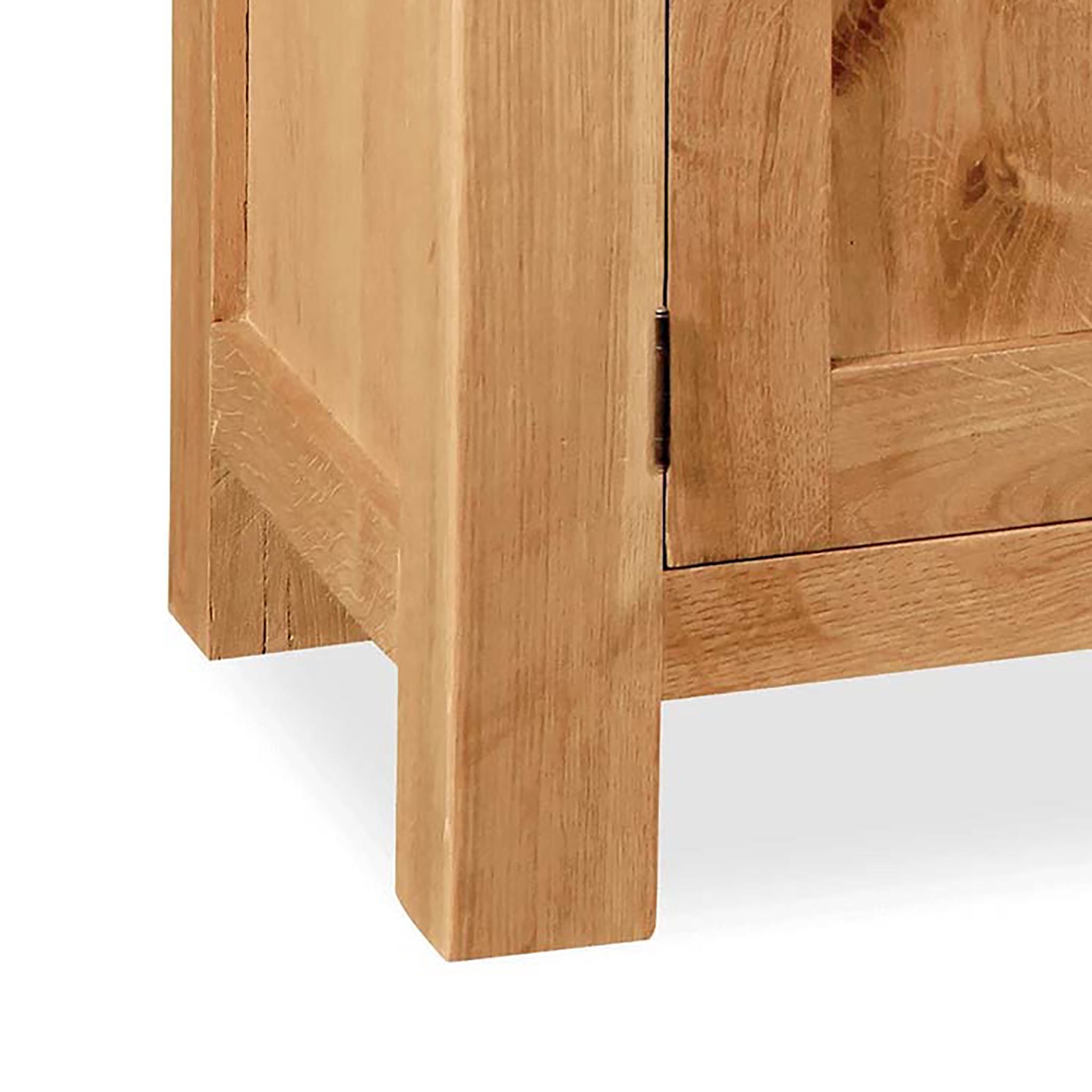 Sidmouth oak corner tv stand discount