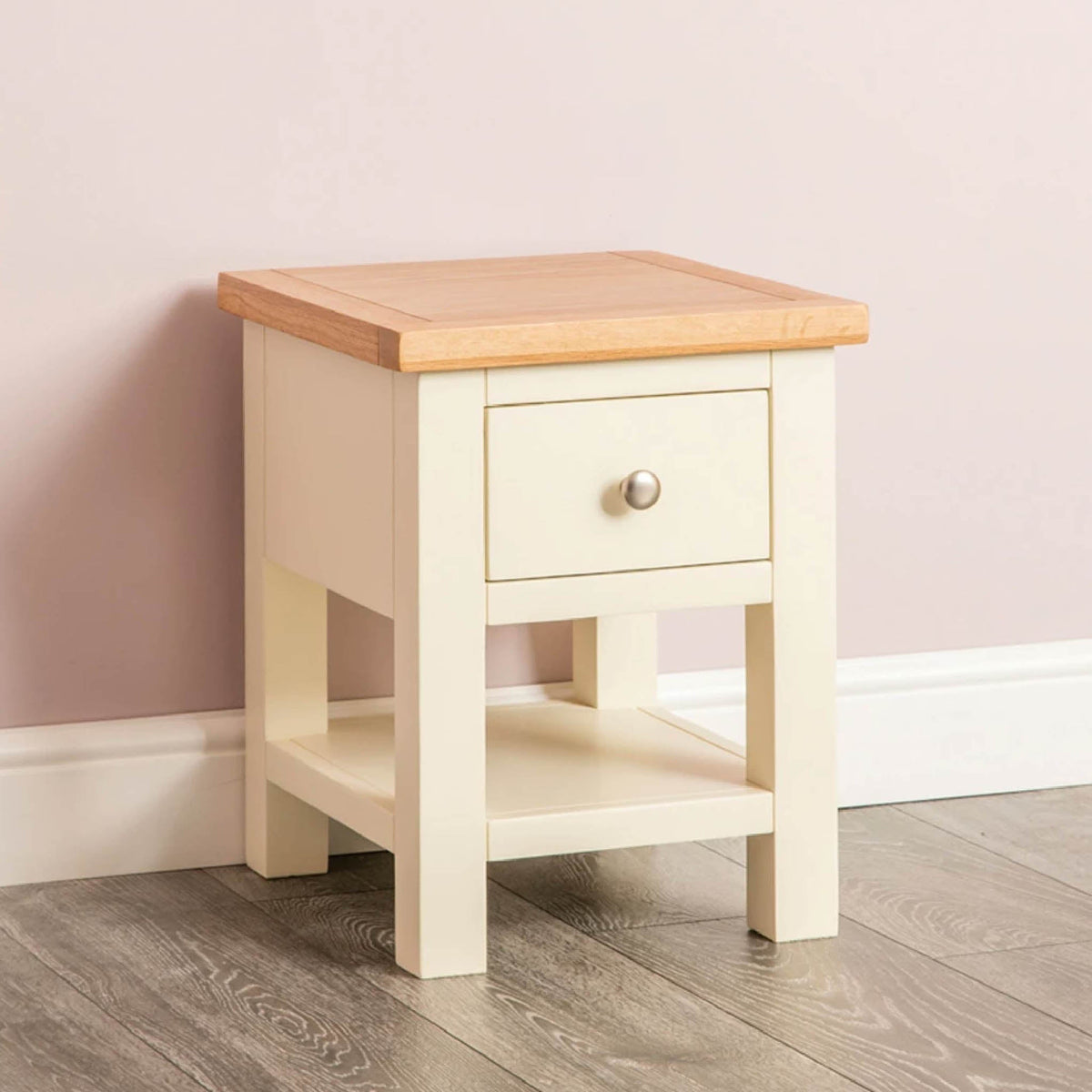 Farrow Cream Side Lamp Table - Lifestyle side view