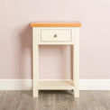 Farrow Cream Telephone Side Table - Lifestyle front view