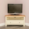 Farrow Cream 1 drawer corner TV stand unit by Roseland Furniture 