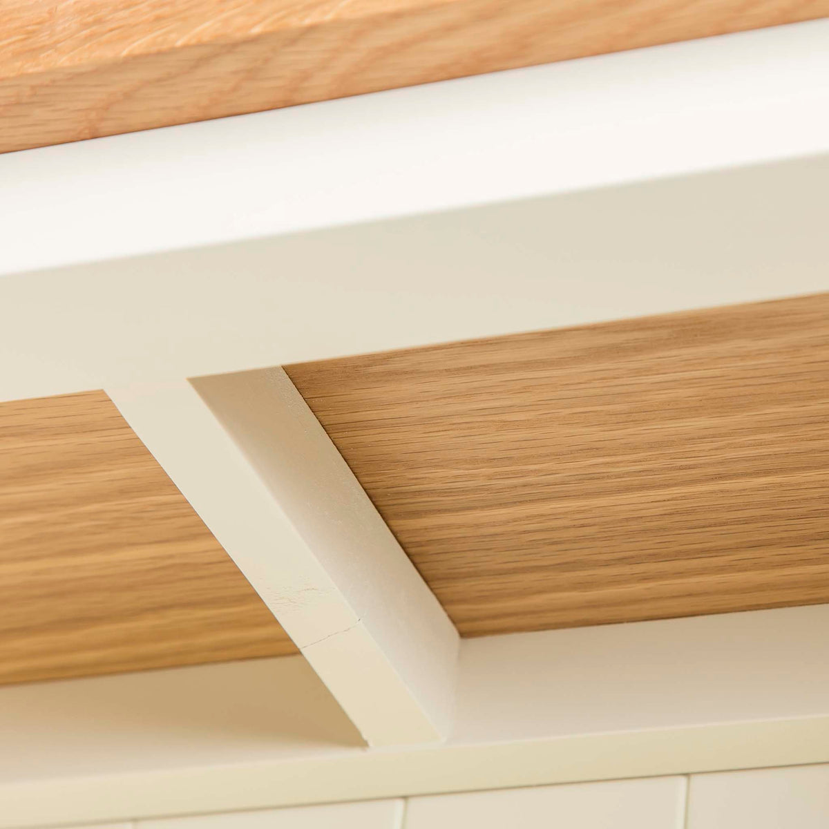 Farrow Cream Large Bookcase - Underside of top of bookcase