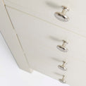 Farrow Cream 5 Drawer Tallboy Chest unit - Close up of Drawers